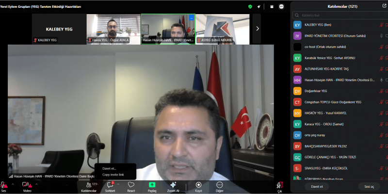 Yerel Eylem Grupları (YEG) Tanıtım Etkinliği hazırlıkları hakkında çevrim içi toplantı