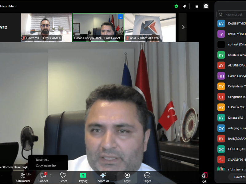Yerel Eylem Grupları (YEG) Tanıtım Etkinliği hazırlıkları hakkında çevrim içi toplantı